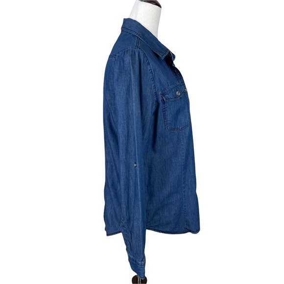 Love Notes Long Sleeve Chambray Top - Picture 2 of 6